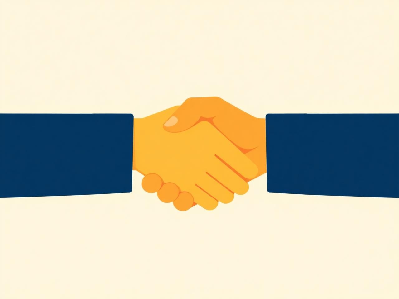Buyer and seller shaking hands